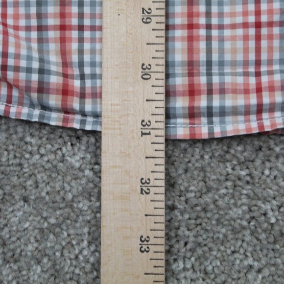 Eddie Bauer Shirt Mens Large Red/White/Gray Plaid Classic Fit 100% Cotton S/S - Picture 12 of 12